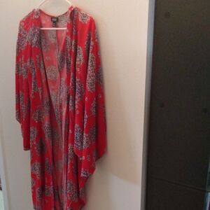a.n.a Red Floral Kimono